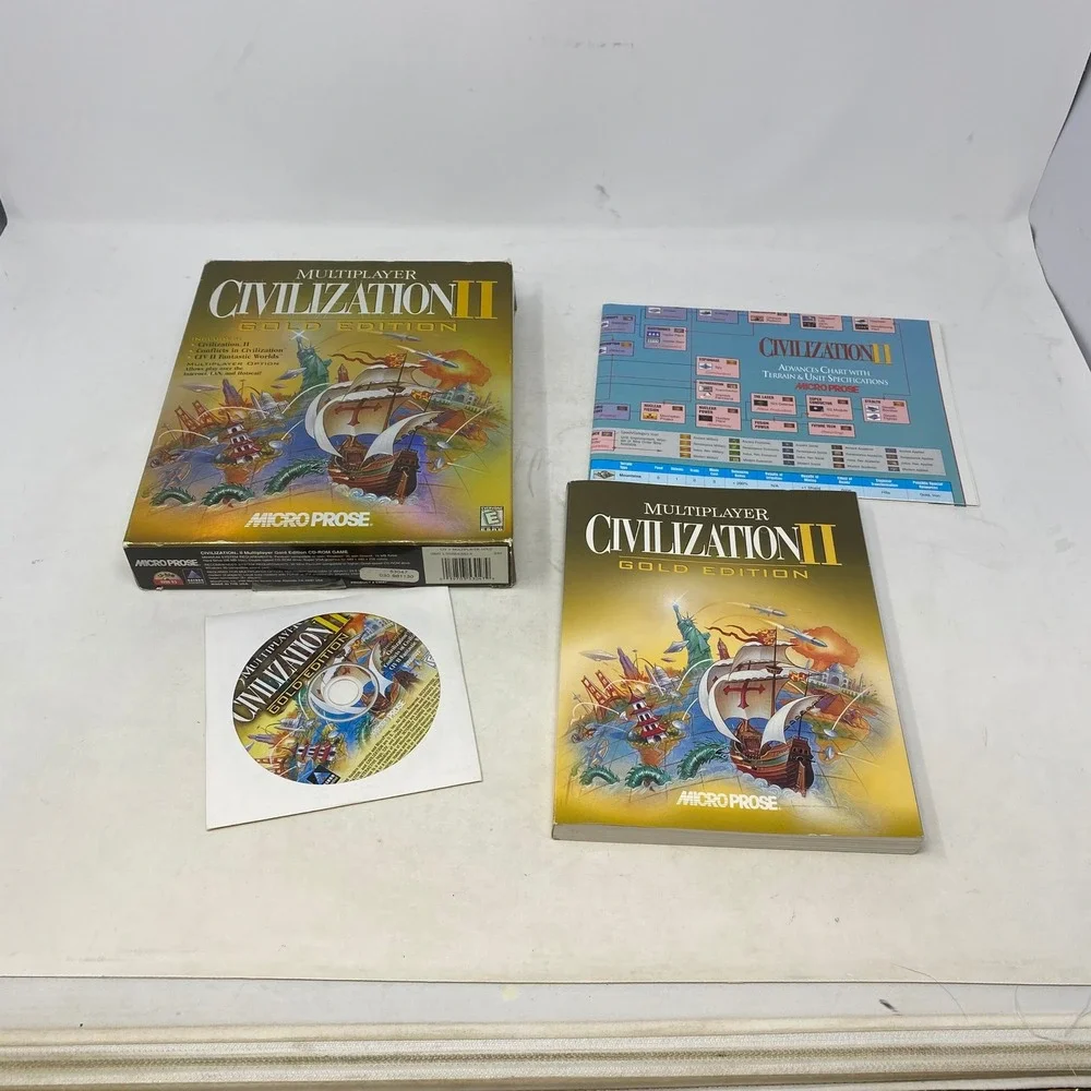 MicroProse Civilization II Gold Edition Multiplayer PC Windows 95 Big Box 53047